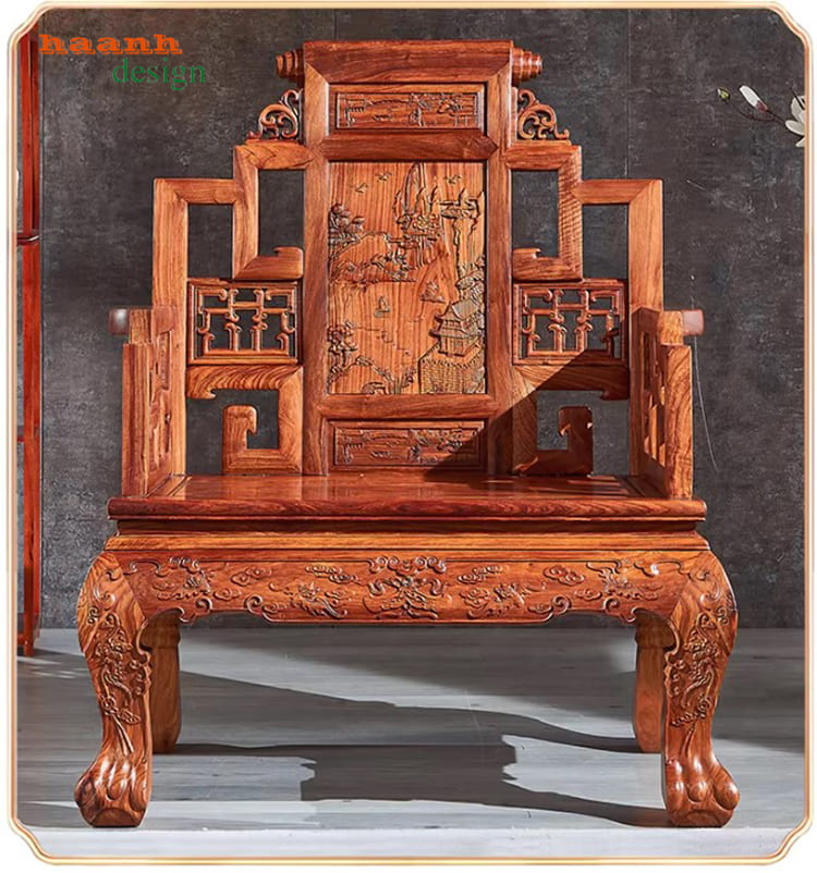 Chi tiết mặt bàn làm việc gỗ hương tự nhiên