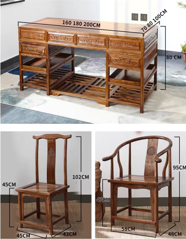 bàn làm việc lãnh đạo kiểu trung hoa cao cấp