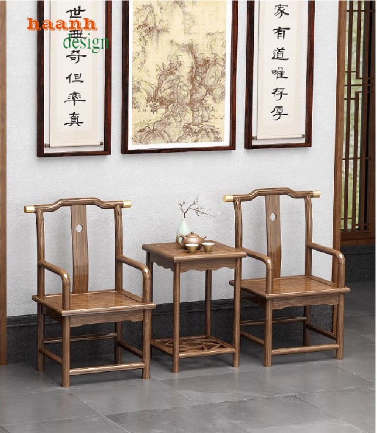 Bàn ghế phòng thờ gỗ tự nhiên