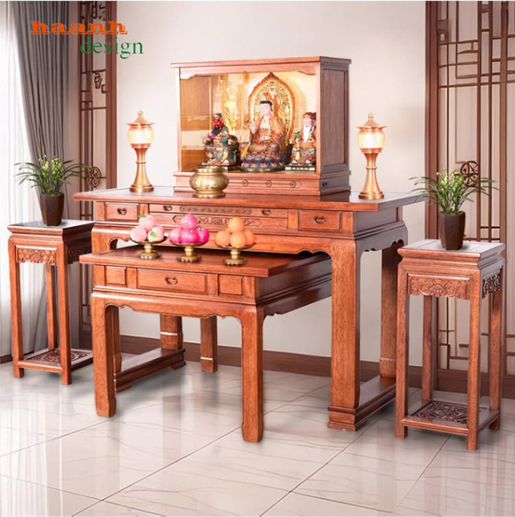 những mẫu bàn thờ gia tiên đẹp bằng gỗ tự nhiên