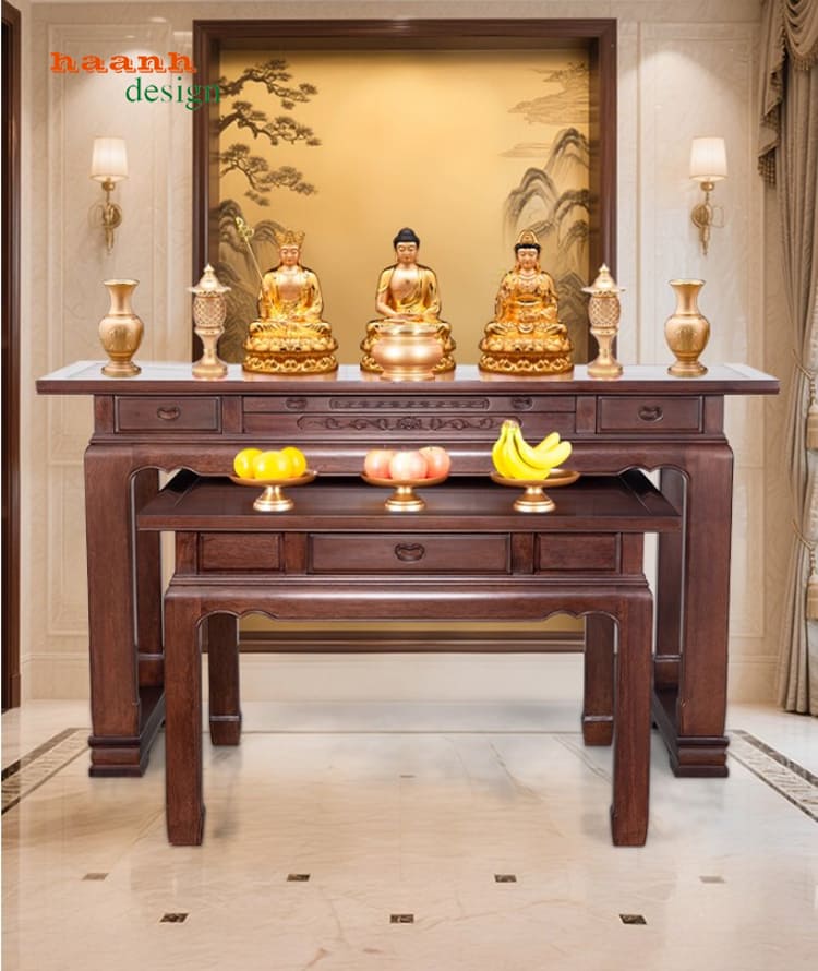 bàn thờ gỗ đẹp gỗ hương tự nhiên