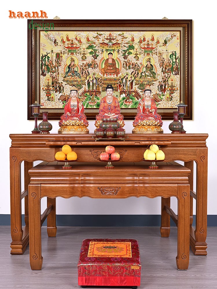 bàn thờ phật và gia tiên