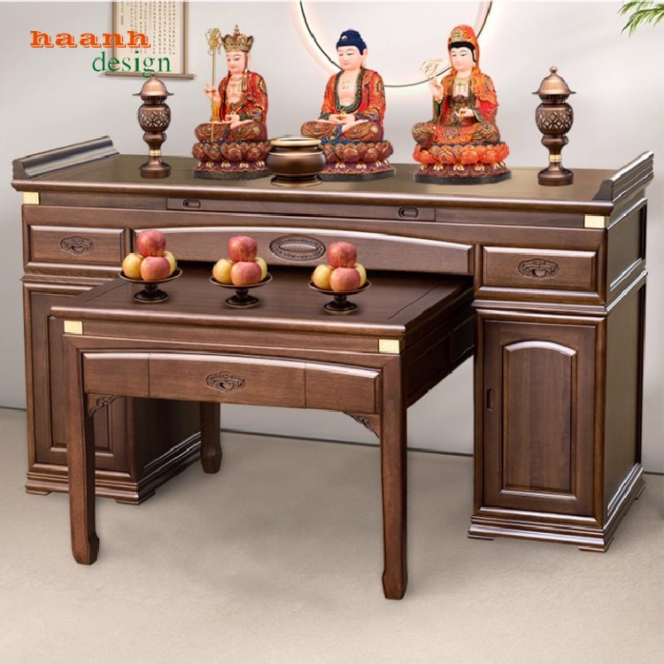 bàn thờ gia tiên gỗ gụ