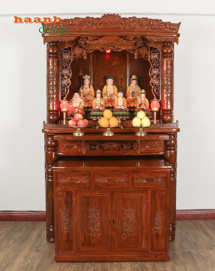 Bàn thờ phật chạm khắc