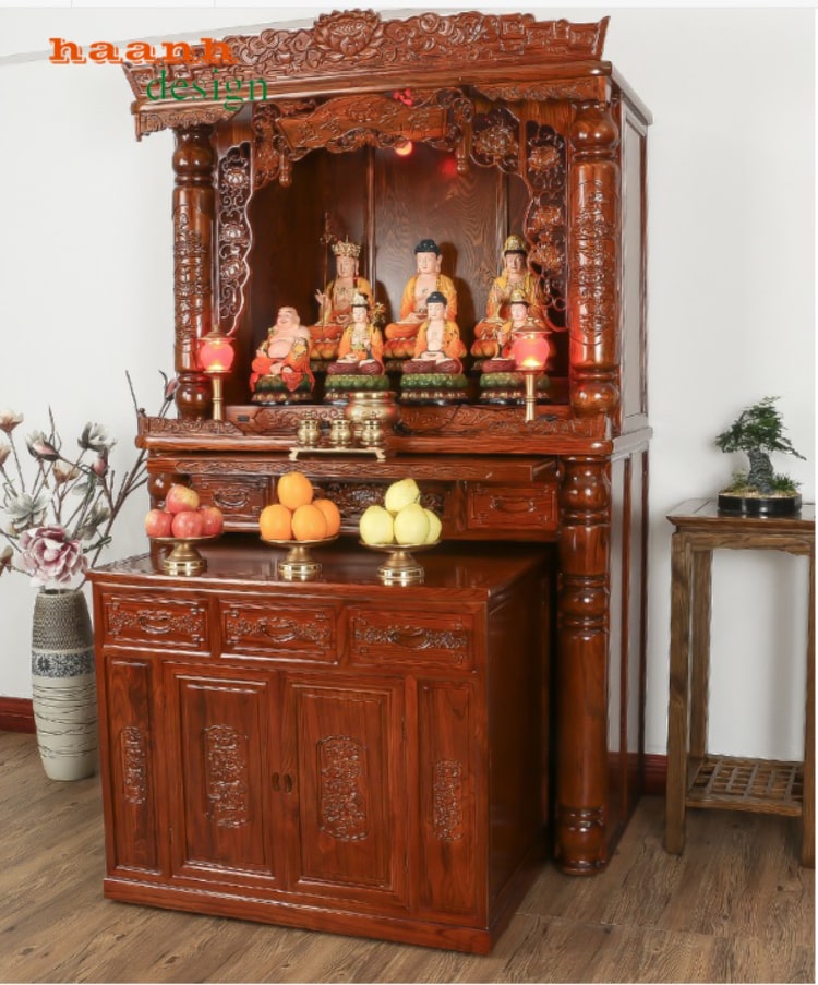 Bàn thờ phật chạm khắc