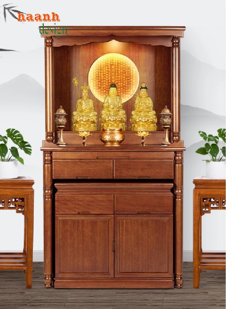 Bàn Thờ Phật Gỗ Giả Cổ
