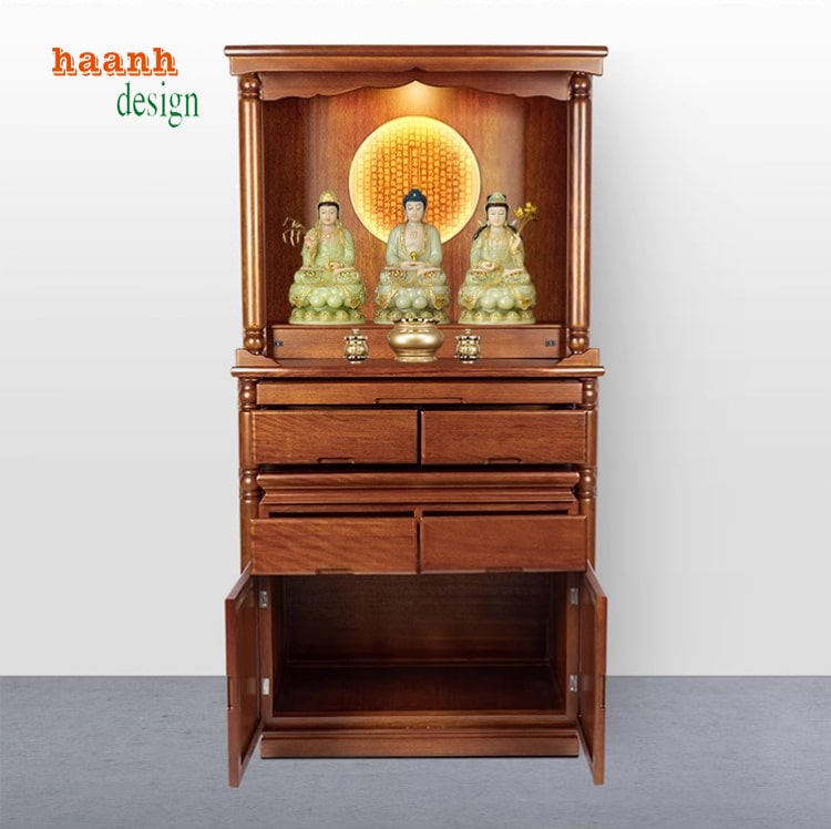 Bàn Thờ Phật Gỗ Giả Cổ