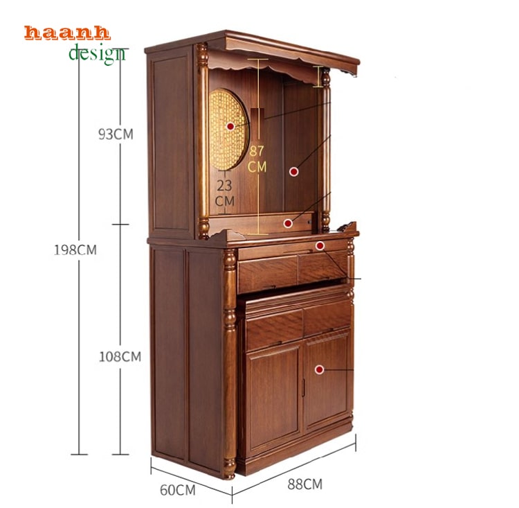 Bàn Thờ Phật Gỗ Giả Cổ