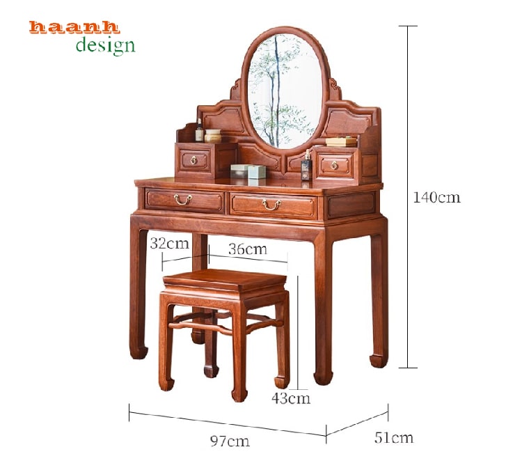 bàn phấn gỗ tự nhiên chất lượng cao tại xưởng sản xuất