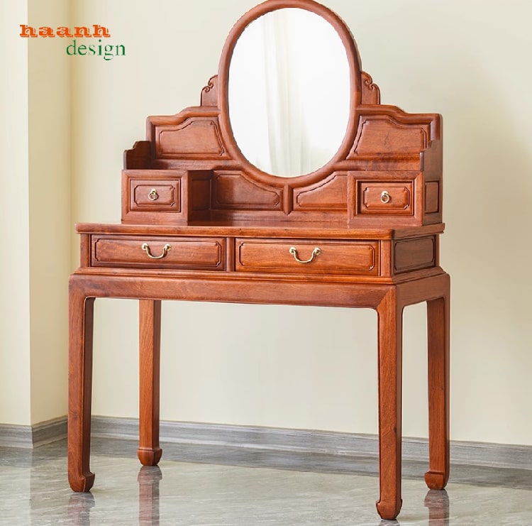 bàn phấn trang điểm gỗ tự nhiên sang trọng và bền đẹp