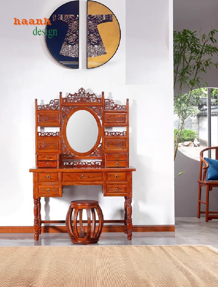 bàn trang điểm gỗ tự nhiên