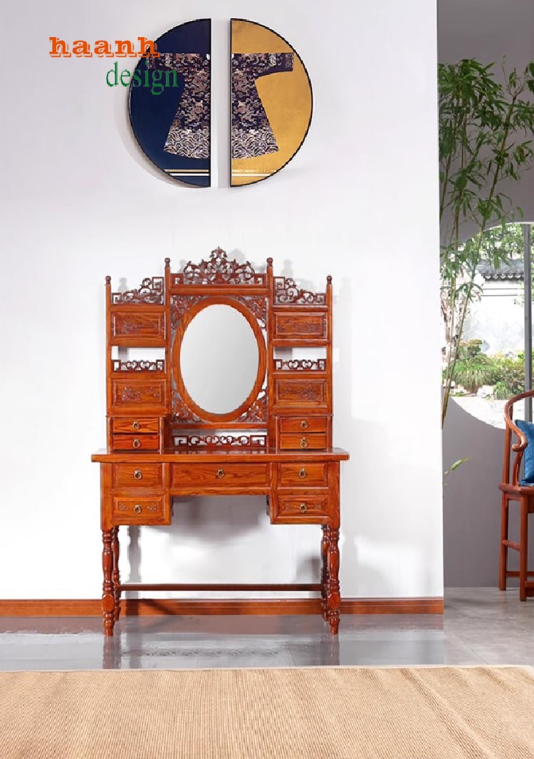 bàn trang điểm gỗ tự nhiên