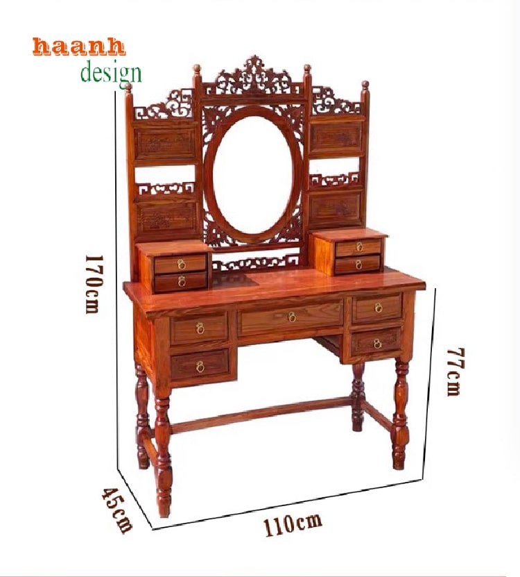 bàn trang điểm gỗ tự nhiên