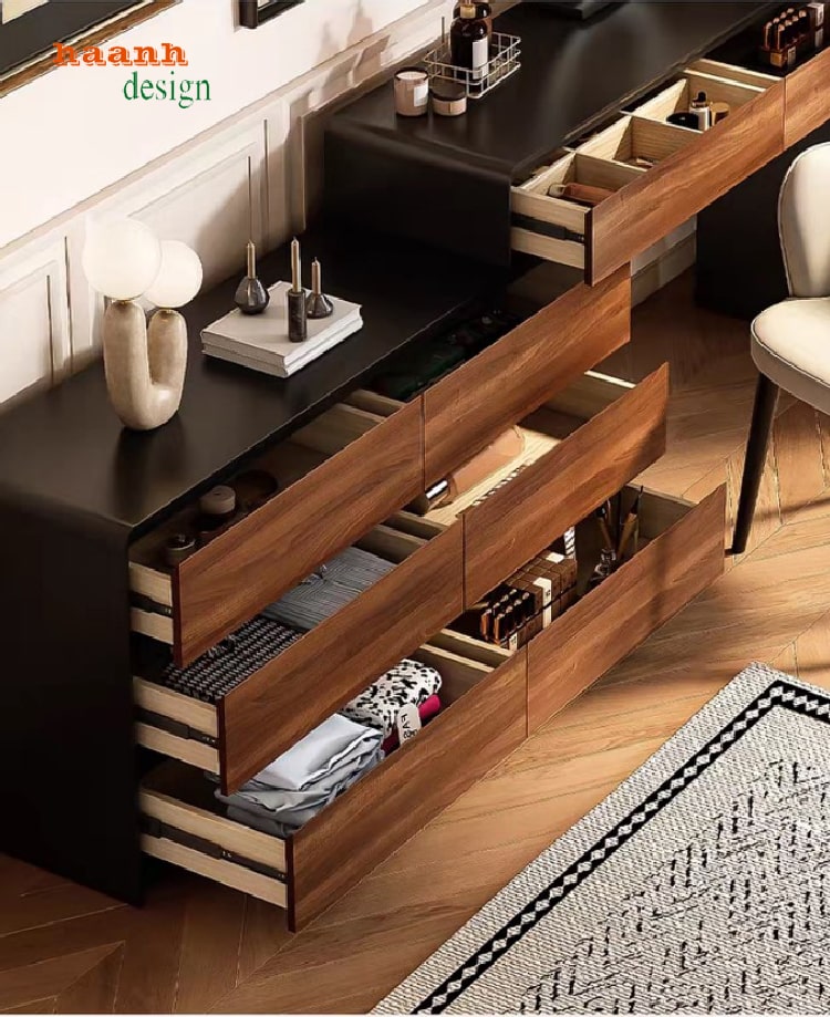 Bộ bàn trang điểm gỗ MDF chống ẩm sang trọng