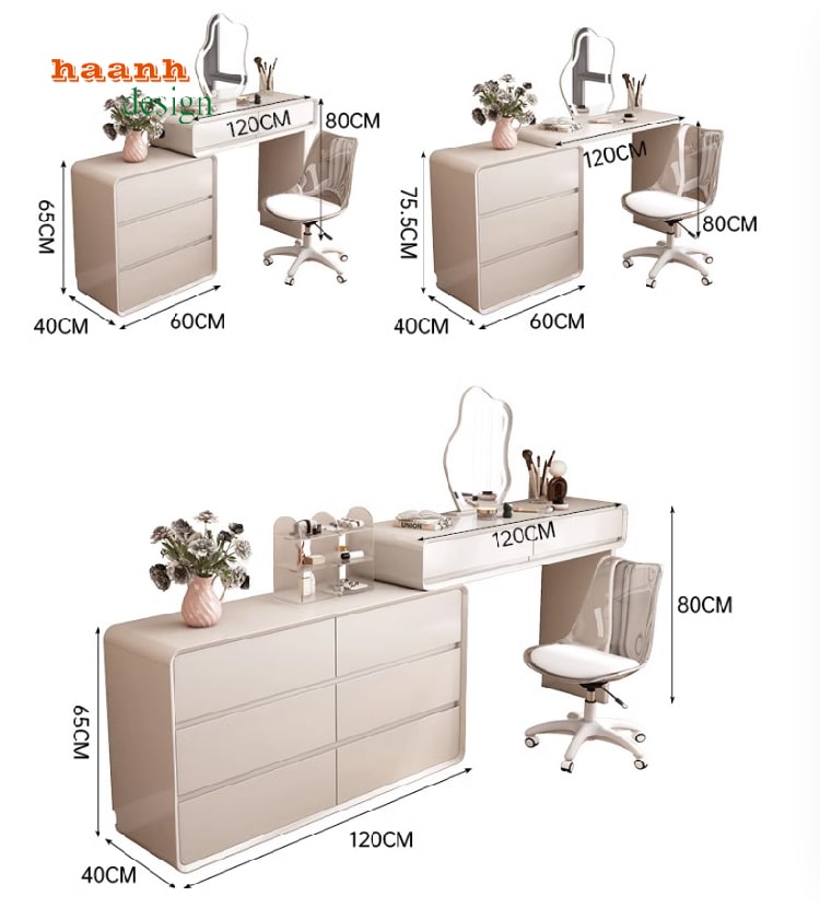 bàn phấn gỗ công nghiệp