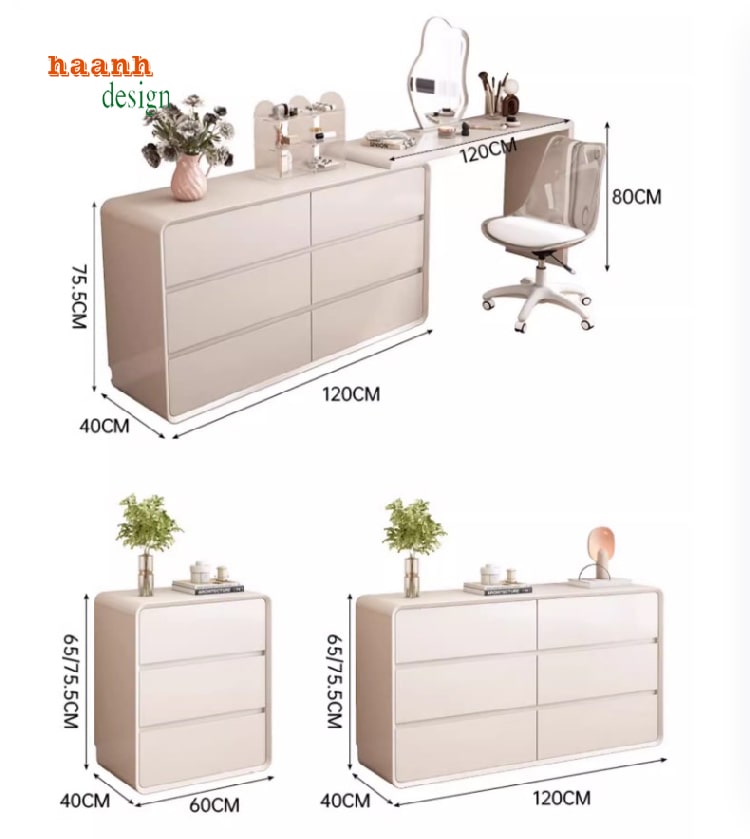 bàn phấn gỗ công nghiệp