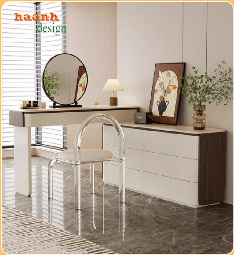 bàn trang điểm gỗ công nghiệp