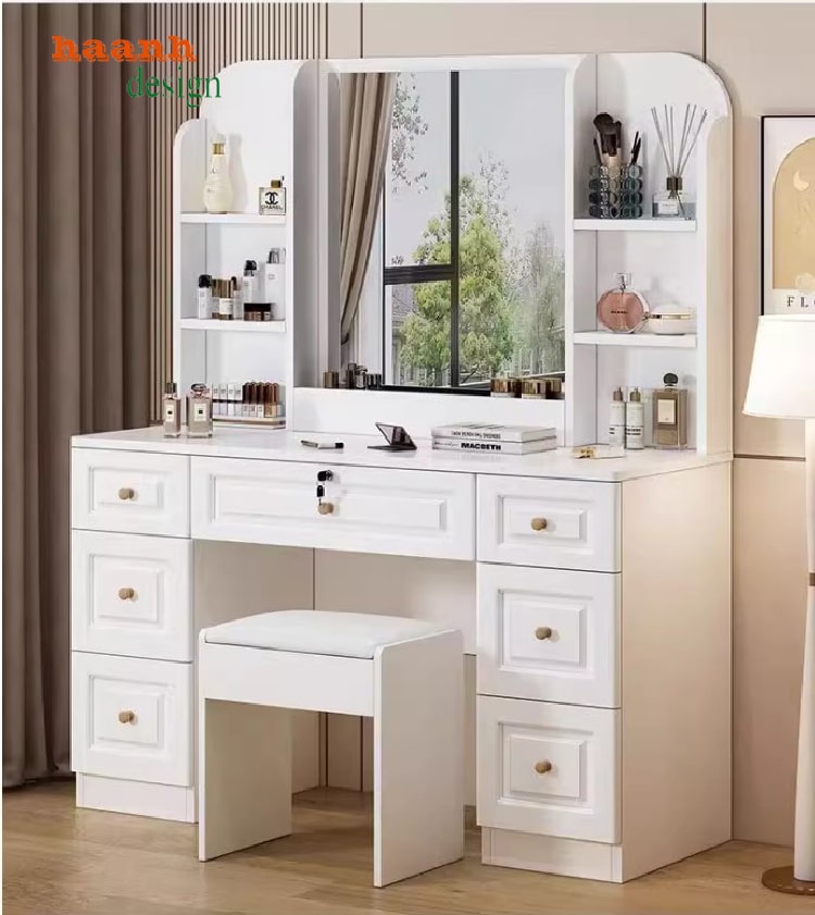 Bộ bàn trang điểm gỗ MDF sang trọng giá hợp lý