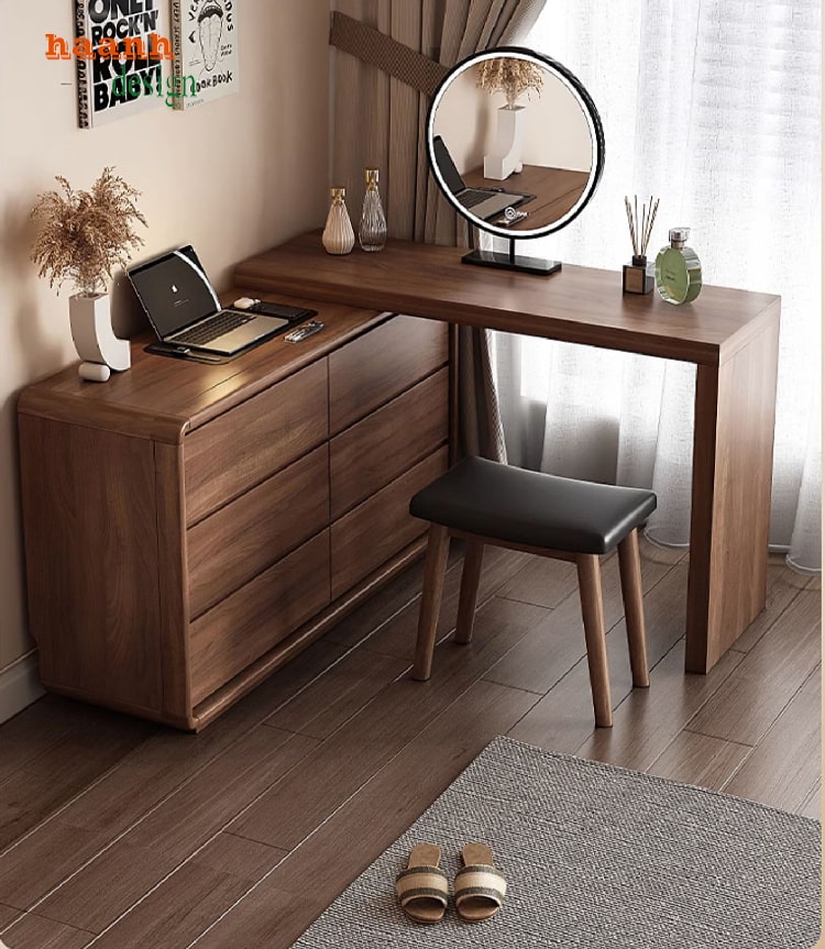 bàn trang điểm gỗ công nghiệp