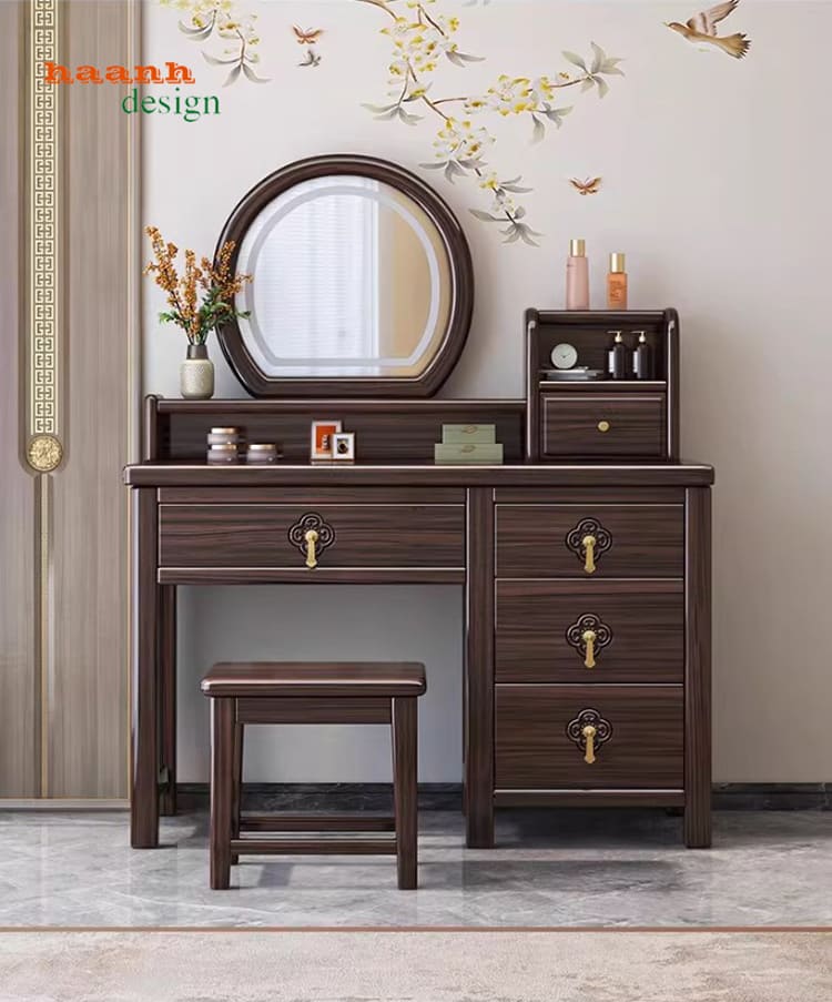 bàn phấn gỗ tự nhiên đẹp gỗ sồi nga