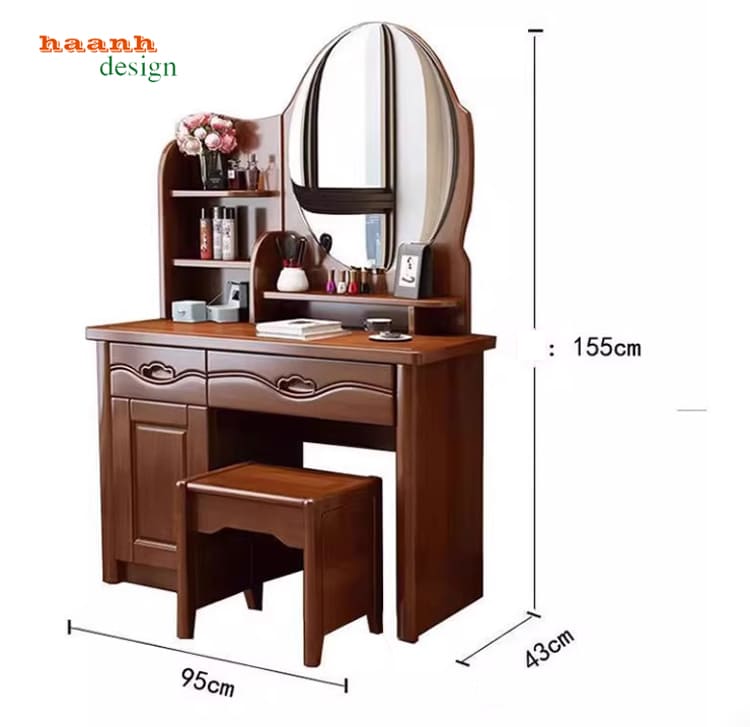 Bảo quản bàn phấn gỗ sồi tự nhiên đúng cách