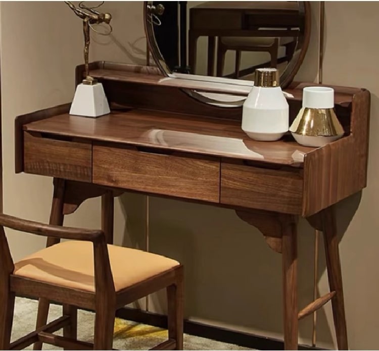 mẫu bàn trang điểm gỗ sồi đẹp sang trọng