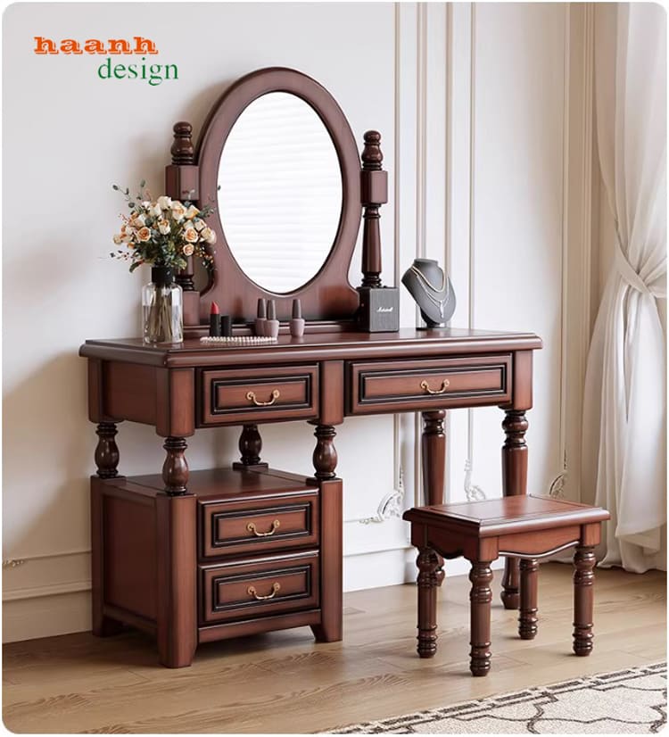 bàn phấn tân cổ điển thiết kế sang trọng