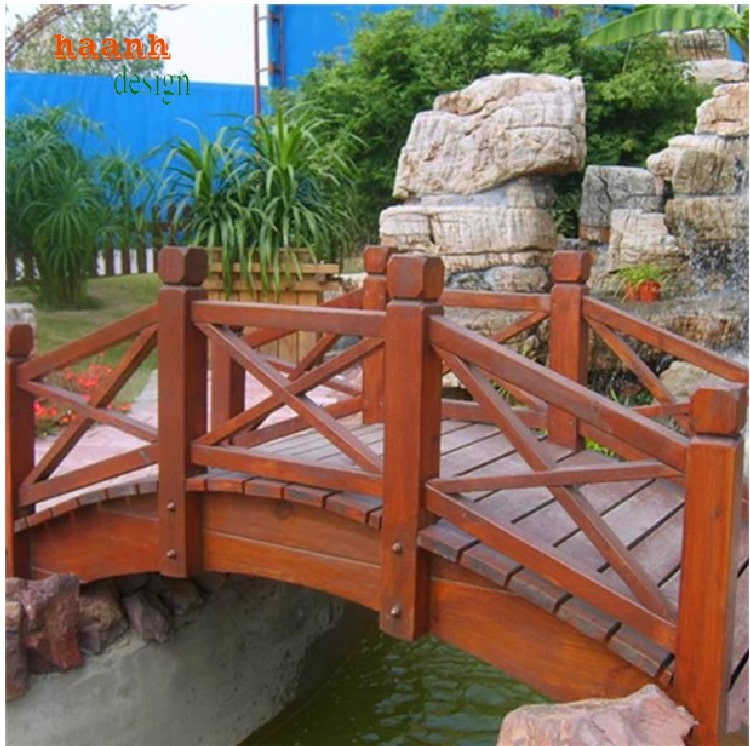 Cầu gỗ teak tự nhiên cho khu nghỉ dưỡng cao cấp