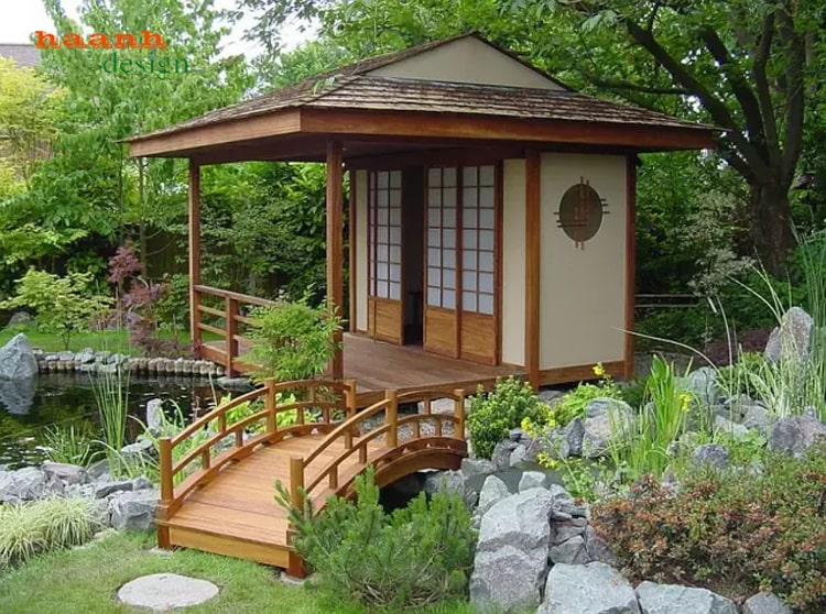 Cầu gỗ ngoài trời sân vườn gỗ Teak -5