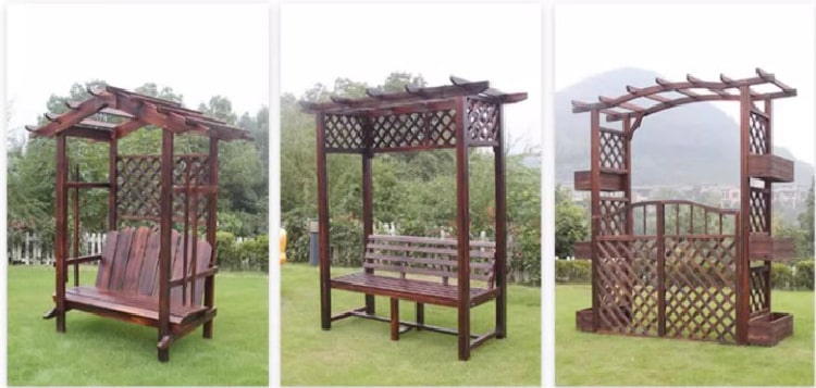 dàn trang trí gỗ sân vườn