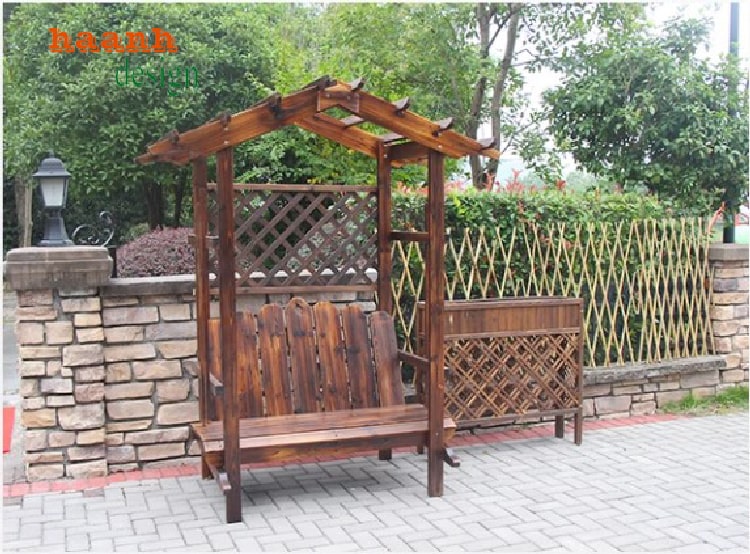 dàn trang trí gỗ sân vườn