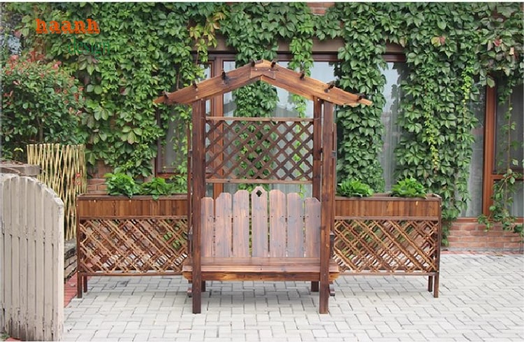 dàn trang trí gỗ sân vườn