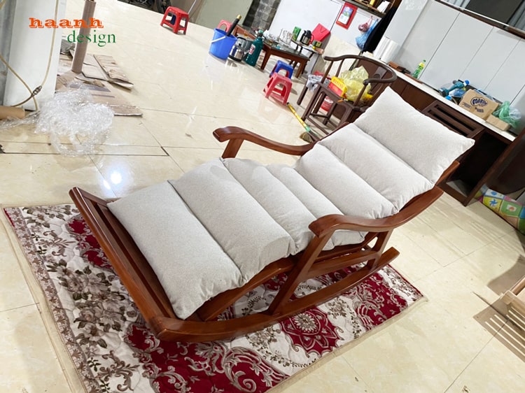 Ghế đọc sách gỗ gõ đỏ tự nhiên