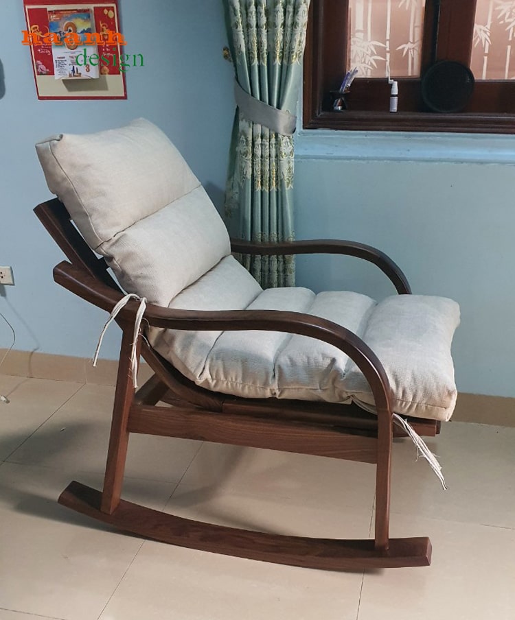 ghế ngồi đọc sách thư giãn bằng gỗ sồi tự nhiên