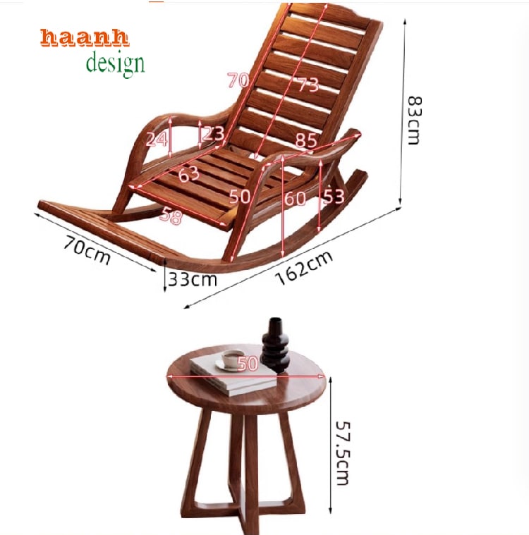 ghế thư giãn gỗ sồi