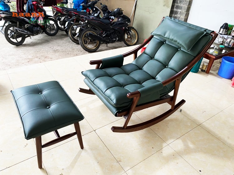 Ghế thư giãn đọc sách gỗ sồi tự nhiên