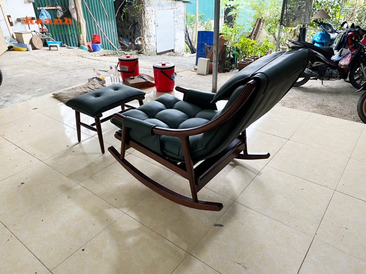 Ghế thư giãn đọc sách gỗ sồi tự nhiên