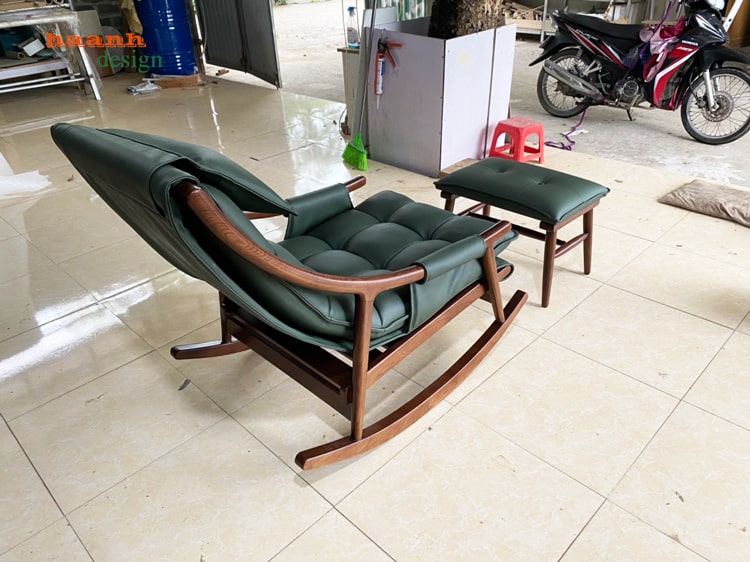 Ghế thư giãn đọc sách gỗ sồi tự nhiên