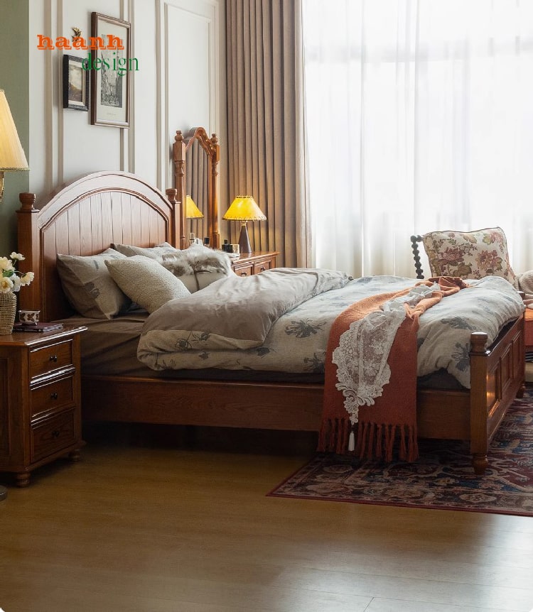 Các mẫu giường ngủ gỗ trẻ em đa dạng kiểu dáng: giường đơn, giường tầng, giường kéo bằng gỗ sồi