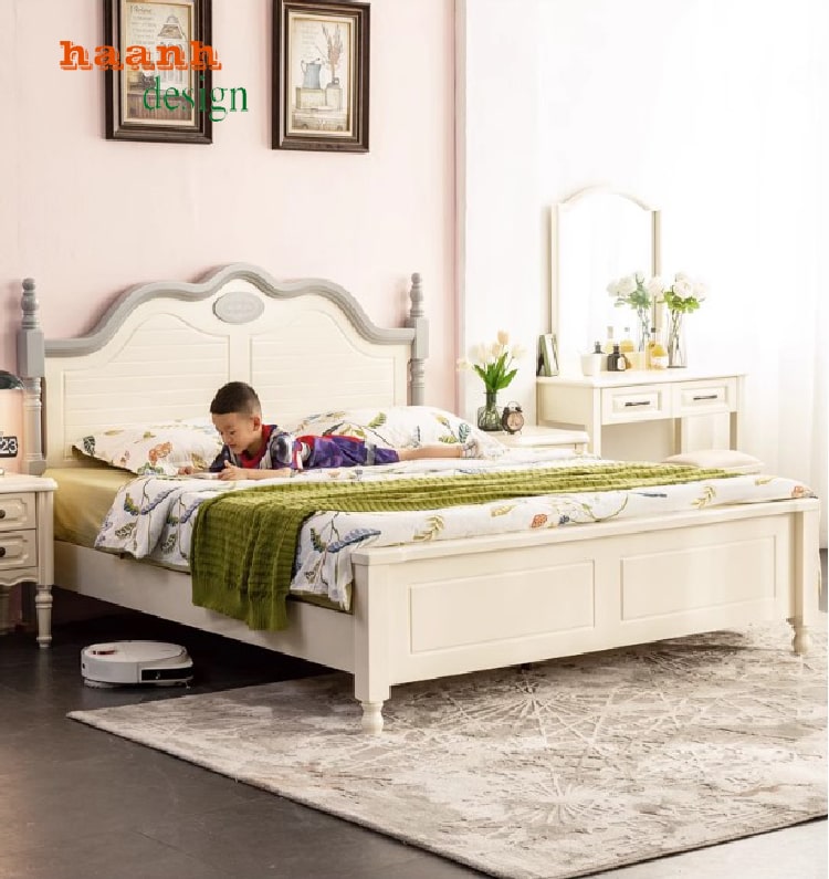 Giường ngủ trẻ em nhỏ gọn bằng gỗ tự nhiên xuất khẩu