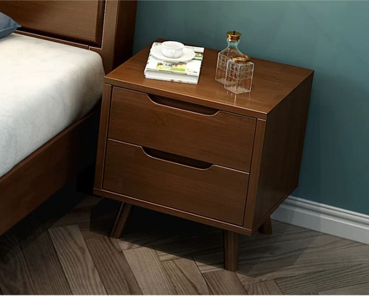 Tủ đầu giường trong phối cảnh GND 017 Tủ đầu giường hai ngăn kéo trong phối cảnh GND 017