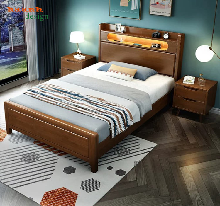 Góc nhìn chéo giường GND 017 GND 017 nhìn chéo trong không gian phòng ngủ