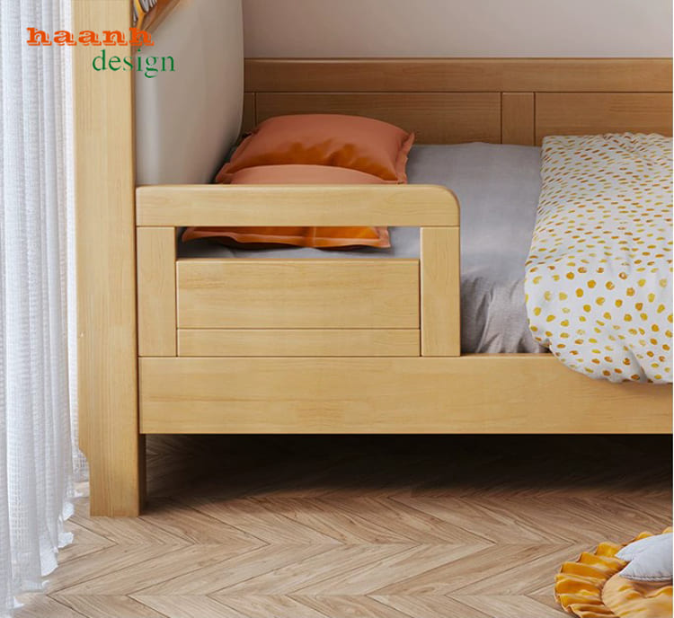 Chi tiết chắn giường GND 018 Chi tiết thanh chắn gần đầu giường của GND 018