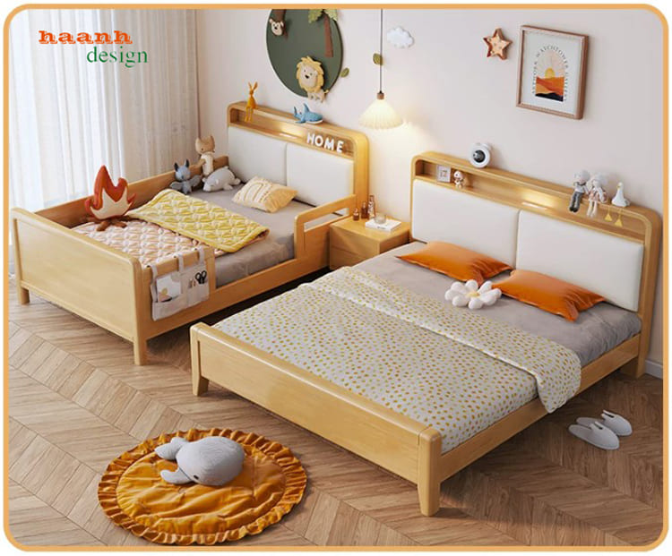 Bố trí hai giường GND 018 Hai giường GND 018 bố trí song song trong phòng trẻ em
