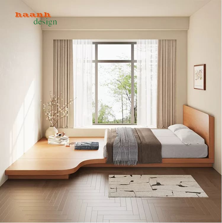 Mẫu giường gỗ công nghiệp