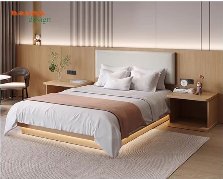 giường khách sạn đẹp phủ melamine