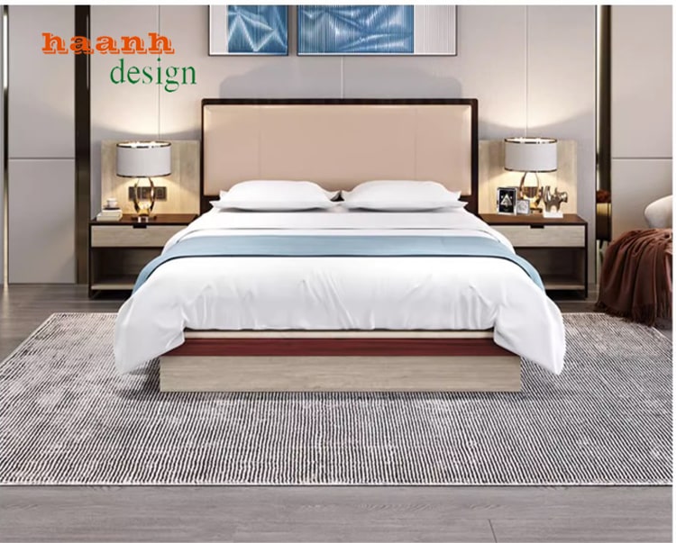 Giường ngủ khách sạn gỗ công nghiệp