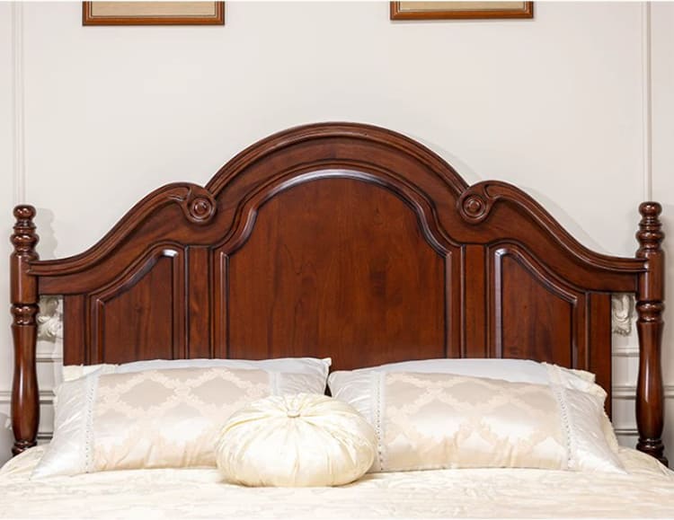 Giường gỗ hương đá phong cách tân cổ điển kiểu Mỹ sang trọng