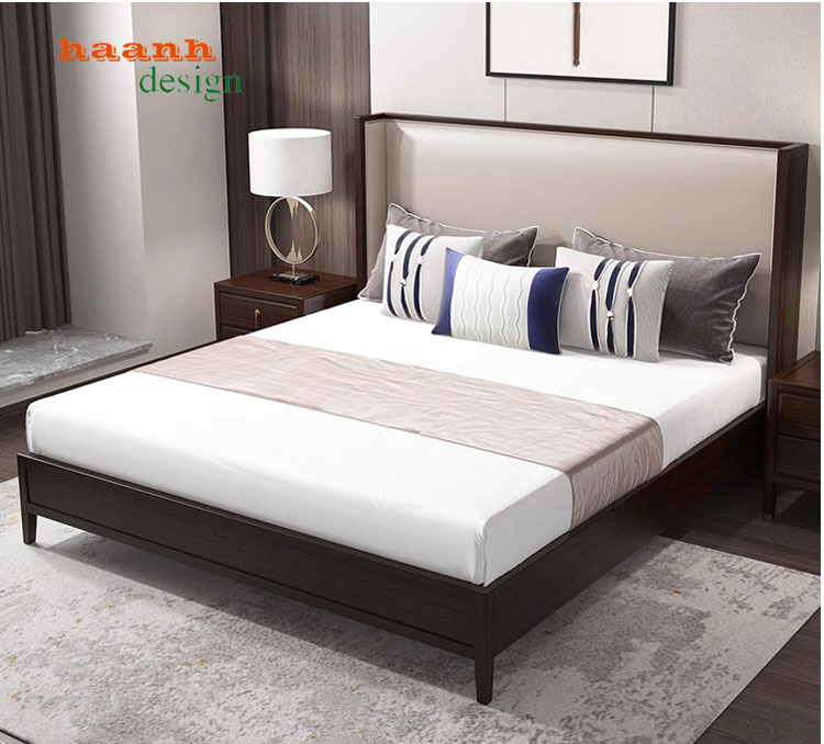giường ngủ khách sạn gỗ tự nhiên