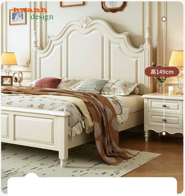 giường ngủ khách sạn cao cấp gỗ sồi tự nhiên